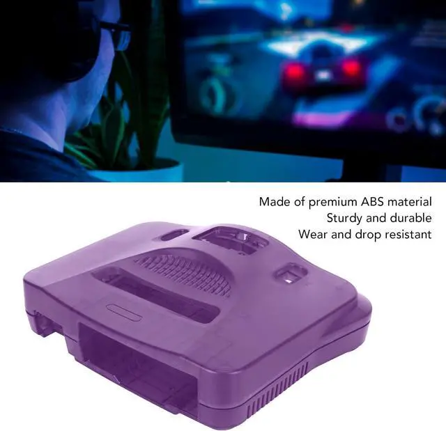 Alt view image 6 of 7 - Carrying Storage Case for N64, Protective Shell for N64 Game Console, ABS Sturdy Professional Replacement Shell, Retro Video Game Console Case (Transparent)