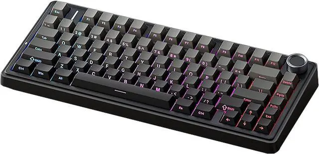 Main image of MOLGRIA x Aula F75 Gaming Keyboard, Triple Mode Connected 75% Mechanical Keyboard with South-Facing RGB Backlit Shine-Through Hot Swappable Keycaps and Knob(Black Gradient)