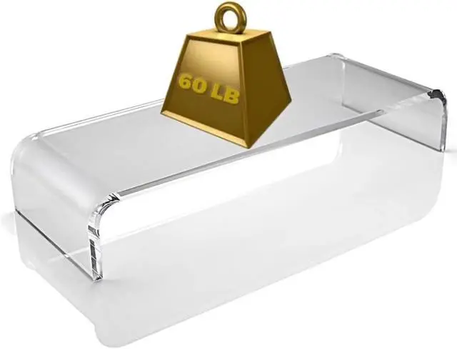 Alt view image 5 of 6 - Acrylic Cat-Proof Laptop Stand & Keyboard Protector - 16" Clear Monitor Riser with Non-Slip Base (Supports 60lbs)