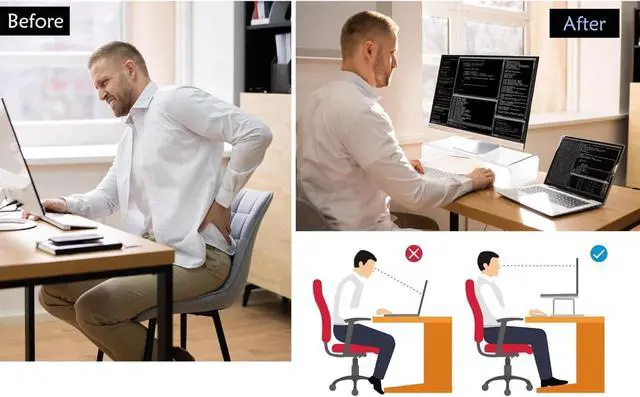 Alt view image 3 of 6 - Acrylic Cat-Proof Laptop Stand & Keyboard Protector - 16" Clear Monitor Riser with Non-Slip Base (Supports 60lbs)