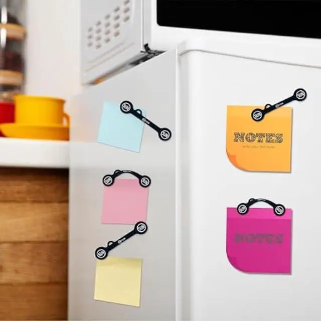 Alt view image 3 of 5 - SUNFICON 10 Pack Magnetic Cable Organizers Cable Clips Earbuds Cords Clips Bookmark Whiteboard Noticeboard Fridge Magnets USB Cable Managers Keepers Ties Straps for Home Kitchen,Office,School, Black