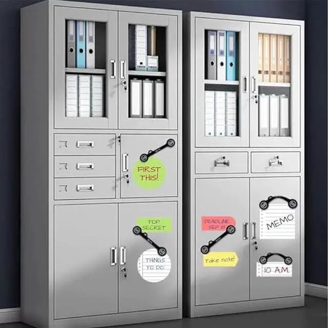 Alt view image 5 of 5 - SUNFICON 10 Pack Magnetic Cable Organizers Cable Clips Earbuds Cords Clips Bookmark Whiteboard Noticeboard Fridge Magnets USB Cable Managers Keepers Ties Straps for Home Kitchen,Office,School, Black