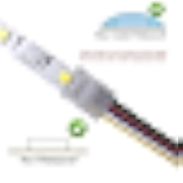 Alt view image 2 of 5 - 6-pin LED Connector, 12 mm Wide, with 16.4ft Extension Cable for Waterproof or Non-Waterproof RGB-WW or RGB+CCT LED Strip Lights 10 Pieces (Connector Wite 16.4ft Wire)