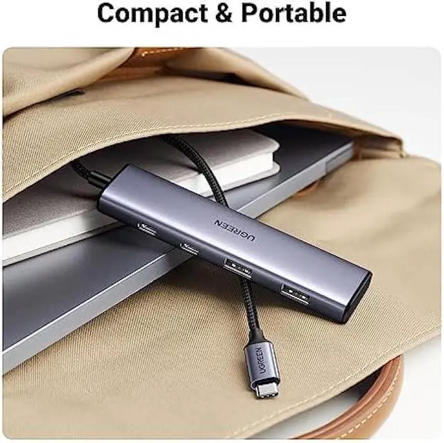 Alt view image 6 of 6 - UGREEN USB C Hub, 4 Port USB C Splitter 5Gbps with 2 USB C and 2 USB A Data Port, Aluminium Type C to Multiple USB Adapter for Thunderbolt MacBook M1/M2, iPhone 15 Pro Series, iPad Pro, XPS and More