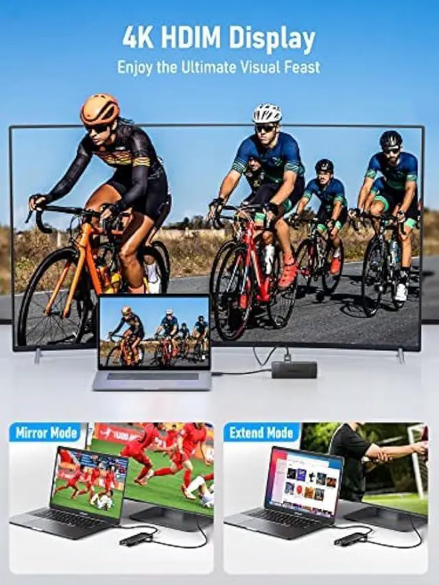 Alt view image 4 of 5 - Lemorele USB C Hub Multiport Adapter 10-in-1 USB C Dongle for MacBook Pro Air, Gigabit Ethernet with 4K HDMI, 100W PD, USB 3.0 5Gbps Port, SD/TF Card Reader Adapter, Compatible for Windows/Mac/iPad