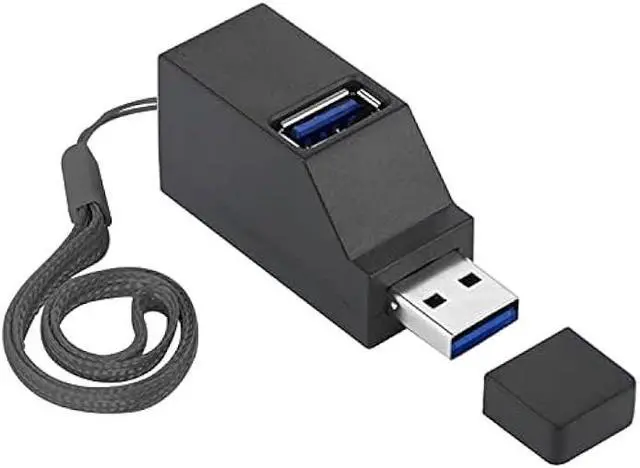 Alt view image 2 of 5 - USB Port Splitter,3 Port USB 2.0 hub Dock [2 Pack] Mini USB Hub, 3 Port 3.0 USB Hub High Speed Splitter Plug and Play, USB Splitter Adapter Portable for PC, Laptop - Black