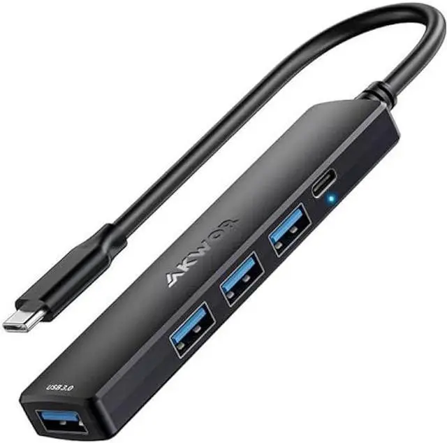 Main image of USB C Hub with USB C Powered/Data Port, USB Extender for Type C Laptop MacBook, iMac, iPad Pro/Air, Dell, HP and More