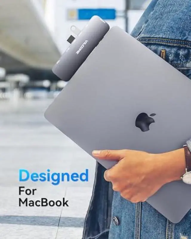 Alt view image 7 of 7 - Vilcome USB C Adapter for MacBook Pro/Air M1 M2 M3 2023 2022 2021 2020 2019, 7-in-2 USB-C Hub MacBook Pro Accessories with Thunderbolt 3 PD Port, 4K@60Hz HDMI, 3 USB 3.0 Ports, TF/SD Card Reader