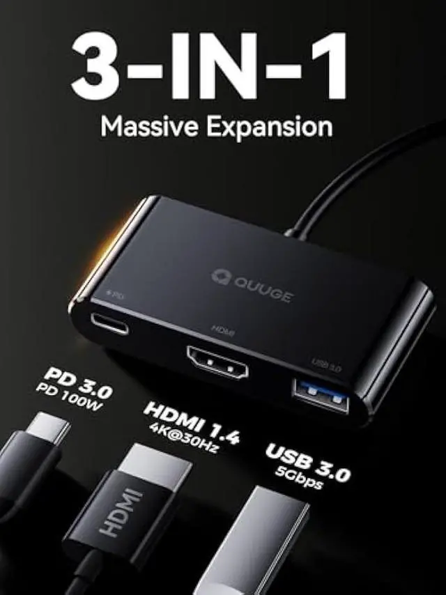 Alt view image 2 of 5 - Switch Dock Docking Station for Nintendo: Portable Switch TV Dock Adapter Compatible with Nintendo Switch/OLED/Steam Deck/Laptop, USB C to HDMI Adapter with 4K, PD 100W Charging, USB 3.0 Port