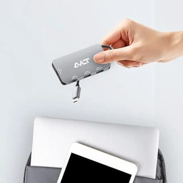 Alt view image 4 of 5 - AVLT 4-Port USB 3.1 Gen 2 Type C 10G Hub with 85W PD Charging - Portable Multiport Adapter  Fast Data Transfer and Charging for MacBook, Laptop, PC, iPad (Does NOT Support USB-C Monitor)