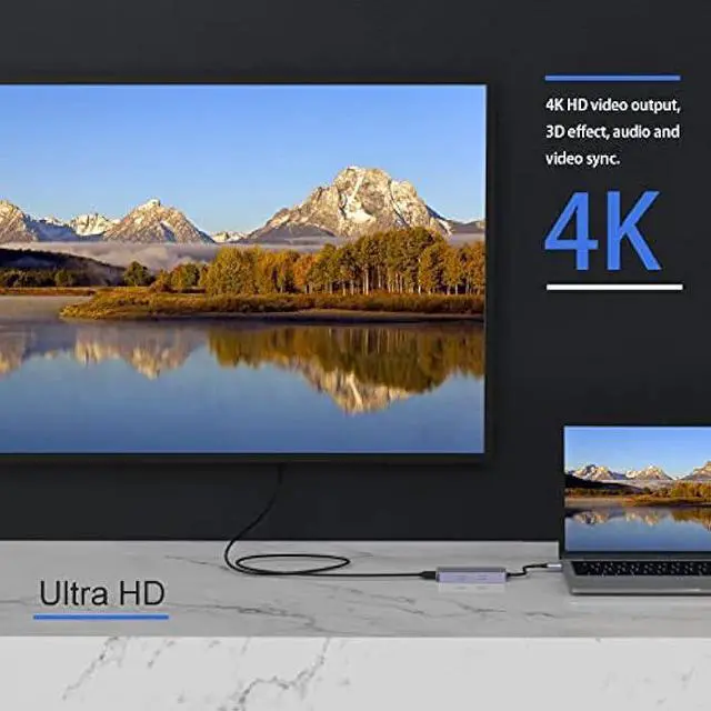 Alt view image 4 of 7 - USB C Hub, HOPDAY Adapter USB C Dongle for MacBook Pro/Air Ipad Pro, 6 in 1 USB C to HDMI Multport Adapter, for Laptop, Surface Pro 8 and More(4K HDMI USB 3.0 SD/TF Card Reader 100W PD)