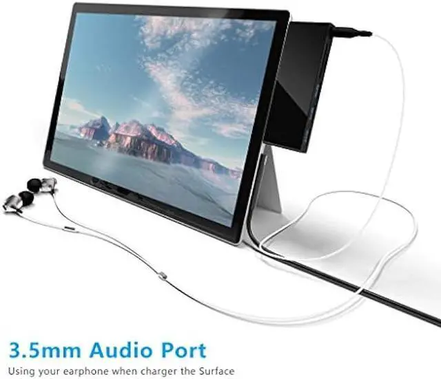 Alt view image 5 of 6 - Surface Go/Surface Go2/Surface Go3 USB Adapter, 6-in-2 Surface Go/Go 2/Go3 Accessories with USB 3.0+2 USB2.0 Ports, 3.5mm Audio and Mic 2 in 1 Port, SD/TF Card Reader -for Microsoft Surface Go/Go2/Go3