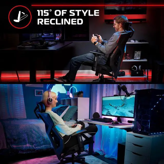 Alt view image 4 of 6 - RESPAWN FLEXX Ergonomic Mesh Office Chair, Adjustable Seat & Arms | Breathable mesh chair with adjustable headrest, adjustable arms, seat slide & synchro-tilt for all-day work or gaming.