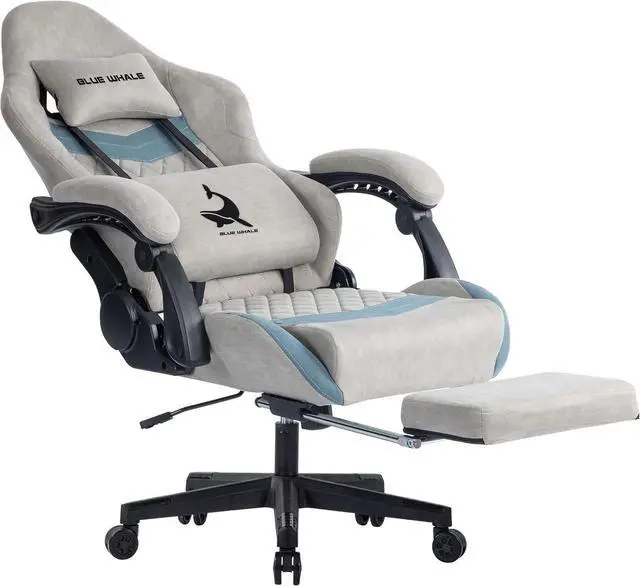 Main image of Gaming Chair for Adult 350lbs Computer Chair with Adjustable Lumbar Support Headrest and Footrest Large Size Reclining Gaming Chair Big and Tall Linkage Armrest