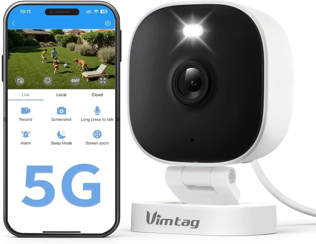 Main image of VIMTAG Security Camera Outdoor Indoor, 2.5K Cameras for Home Security Pet/Dog, Color Night Vision, Baby Monitor, Motion Activated Spotlight/Siren, IP66,2-Way Audio, Cloud/512G TF Card Storage,Plug-in