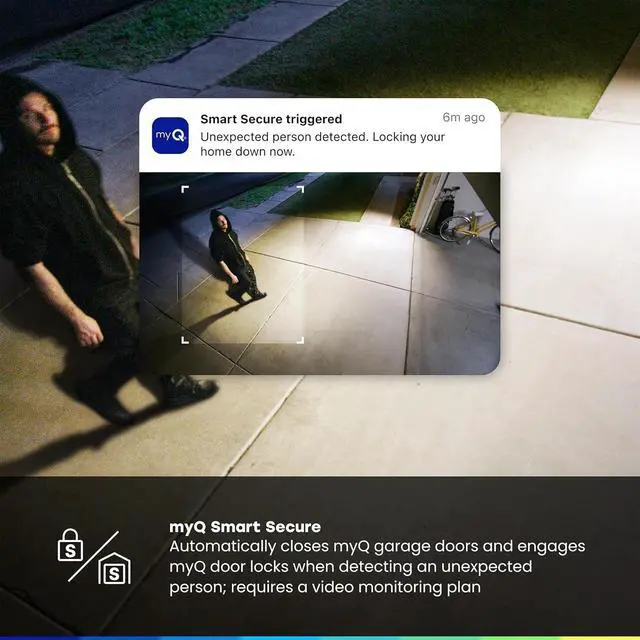 Alt view image 7 of 7 - CHAMBERLAIN myQ Outdoor Battery Camera | 2K Camera, Color Night Vision, Spotlight, Motion Alerts, Live View with Two-Way Talk, Wireless, Weather-Resistant, Outdoor, White