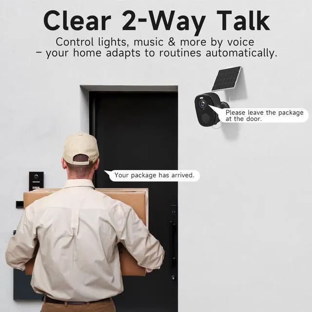 Alt view image 7 of 7 - 4pcs Solar Security Cameras Wireless Outdoor, 5G/2.4G WiFi Cameras with Solar Panel,2K Camera for Home Security, AI Detection, Siren,Color Night Vision, 2-Way Talk, IP65, Works/Alexa, Cloud/SD