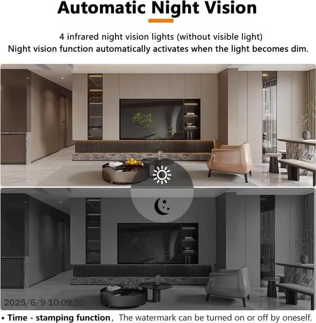 Alt view image 5 of 7 - Portable Camera, Mini Camera, Home Security Cameras, 1080P, 10000 Capacity Dual-Purpose: Power Supply/Record Cameras, with Night Vision, Motion Detection, Loop Record, Gravity Sensor