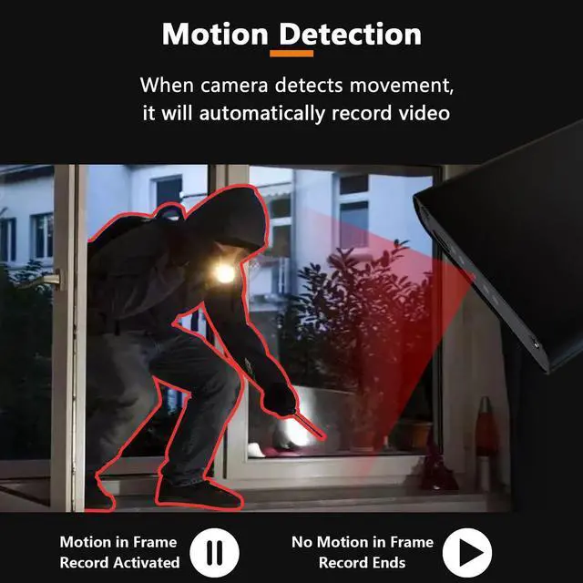 Alt view image 6 of 7 - Portable Camera, Mini Camera, Home Security Cameras, 1080P, 10000 Capacity Dual-Purpose: Power Supply/Record Cameras, with Night Vision, Motion Detection, Loop Record, Gravity Sensor