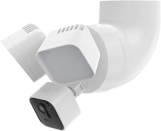 Alt view image 3 of 7 - Holicfun Eave Mount for Ring Floodlight Cam Wired Plus/Pro, Ring Smart Lighting Floodlight Wired, Blink Wired Floodlight Camera, Wyze Floodlight Camera v2/Pro, and Roku Floodlight Camera - White