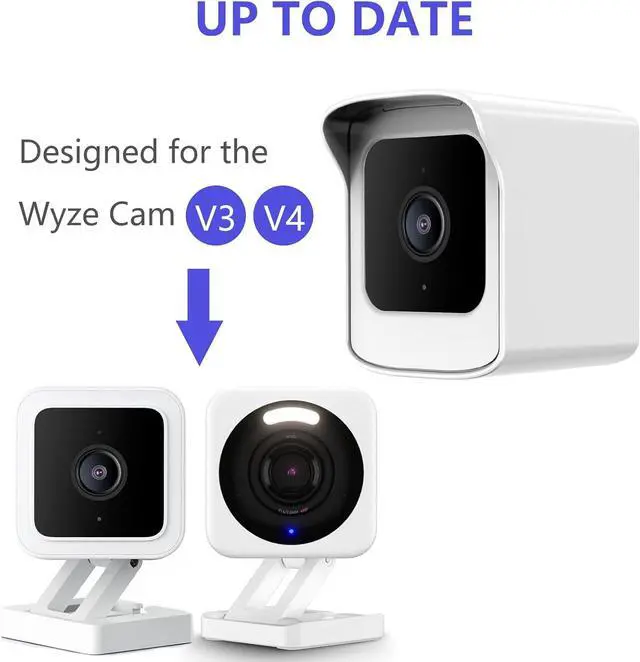 Alt view image 4 of 6 - PEF Mount for All-New Cam V3 and V4, Weatherproof Protective Cover and 360 Degree Adjustable Wall Mount Solid Housing for Cam V3 and V4 Outdoor Indoor Smart Home Camera System (White, 3 Pack)