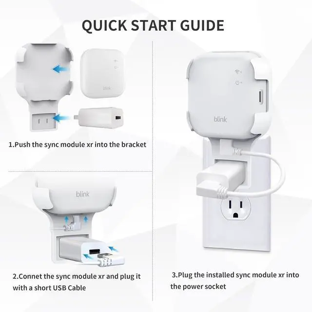 Alt view image 7 of 7 - 256GB MicroSD Card & Wall Mount for Blink Sync Module XR with Short Cable  Declutter, Save Space, and Effortlessly Enhance Security(1 Pack)