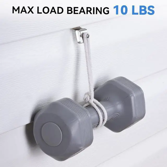 Alt view image 6 of 7 - Vinyl Siding Clips Hooks, No-Hole Needed Siding Hangers for Outdoor Mounted Blink, Arlo, Ring Home Security Cameras (40 Pack), Stainless Steel