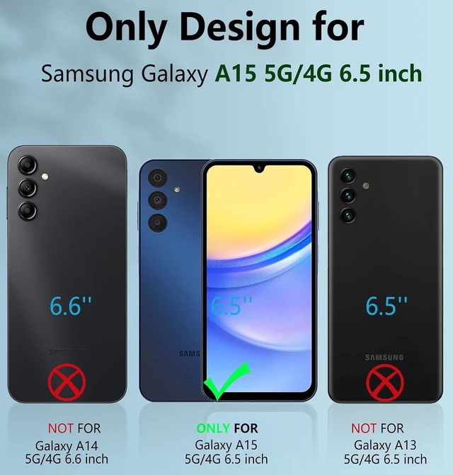 Alt view image 2 of 7 - for Galaxy A15 5G Phone Case Built-in Screen Protector