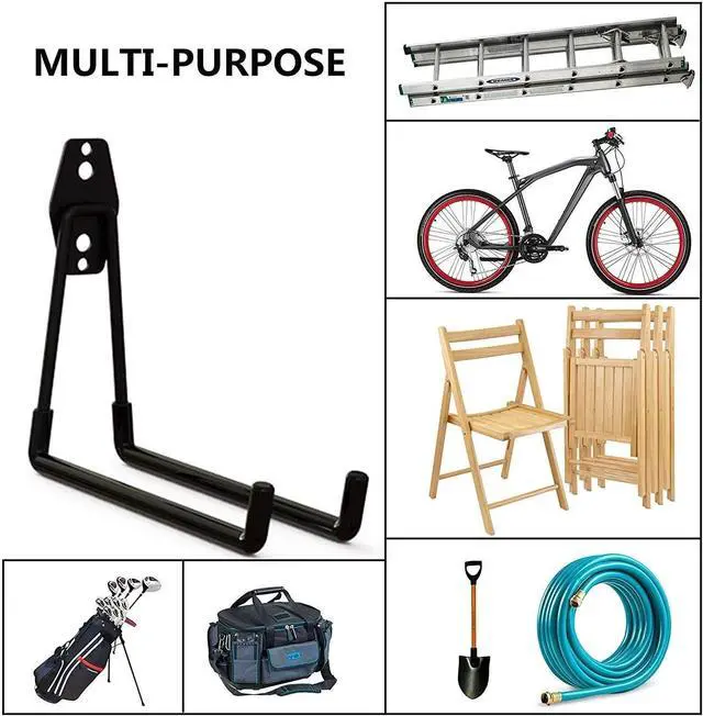 Alt view image 6 of 7 - SMARTOLOGY Garage Hooks, 12 Pack Wall Storage Hook Includes 2 Extension Cord Holder, Utility Organization, Heavy Duty Wall Mount Hangers for Hanging Bike, Ladder, Garden Tools