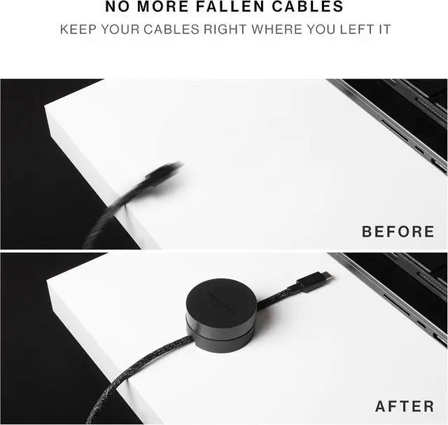 Alt view image 2 of 6 - Native Union Weighter Cable Weight/Holder Desk Accessory for Workspace or Nightstand Non-Slip Cable Organizer Metal and Silicone Design for All Cables Including USB-C & Lightning (Sandstone)