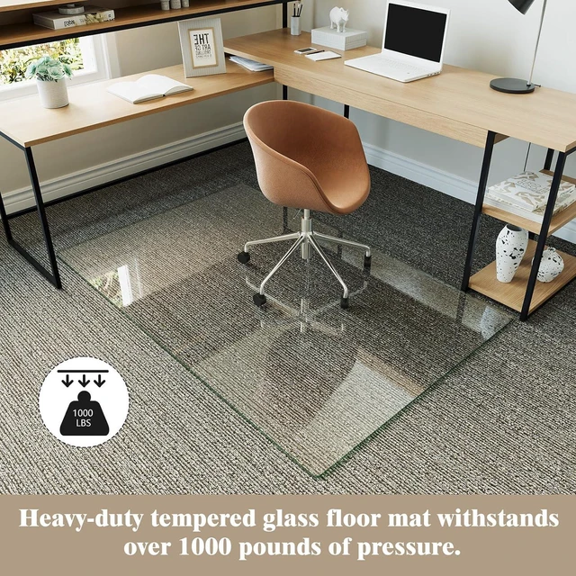 Alt view image 5 of 7 - Koonmi 36" x 55" Office Chair Mat for Hardwood Floors & Carpets