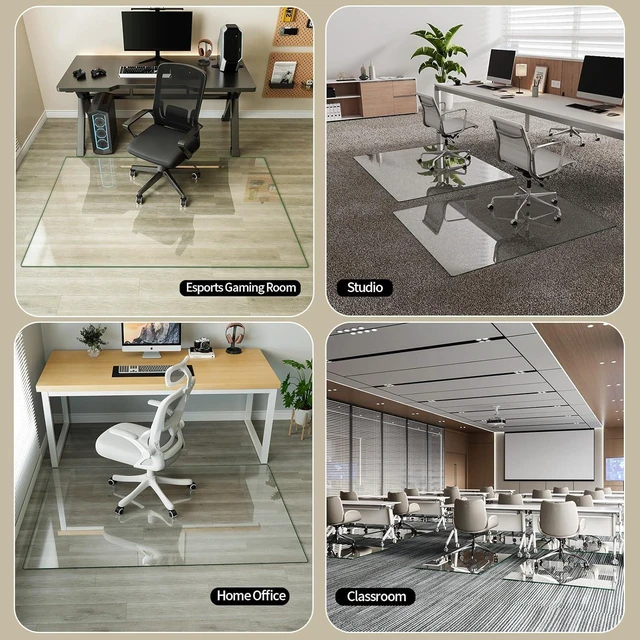 Alt view image 6 of 7 - Koonmi 36" x 55" Office Chair Mat for Hardwood Floors & Carpets