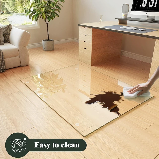 Alt view image 7 of 7 - Koonmi 36" x 55" Office Chair Mat for Hardwood Floors & Carpets