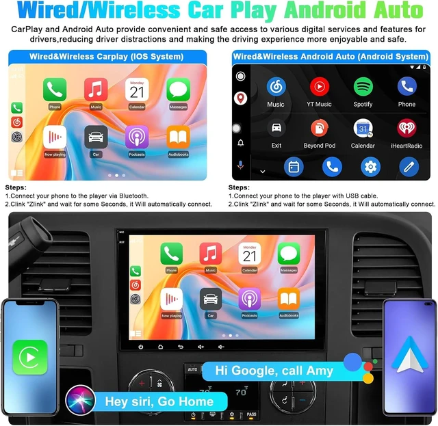 Alt view image 2 of 7 - AWESAFE 8" Touch Screen Car Stereo for Chevy Silverado GMC Sierra Yukon
