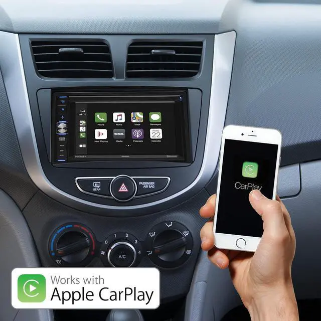 Alt view image 2 of 5 - Sound Storm Laboratories DDCP62-R Apple CarPlay Car Multimedia Player - Double-Din, 6.2 Inch Capacitive Touchscreen, Bluetooth, USB, SD, Aux AV in, No CD DVD, AM/FM, Backup Camera Included
