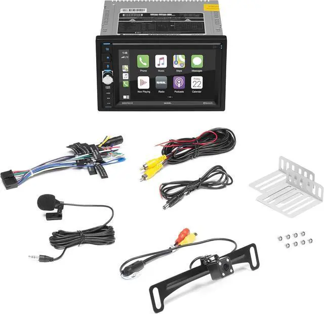 Alt view image 5 of 5 - Sound Storm Laboratories DDCP62-R Apple CarPlay Car Multimedia Player - Double-Din, 6.2 Inch Capacitive Touchscreen, Bluetooth, USB, SD, Aux AV in, No CD DVD, AM/FM, Backup Camera Included