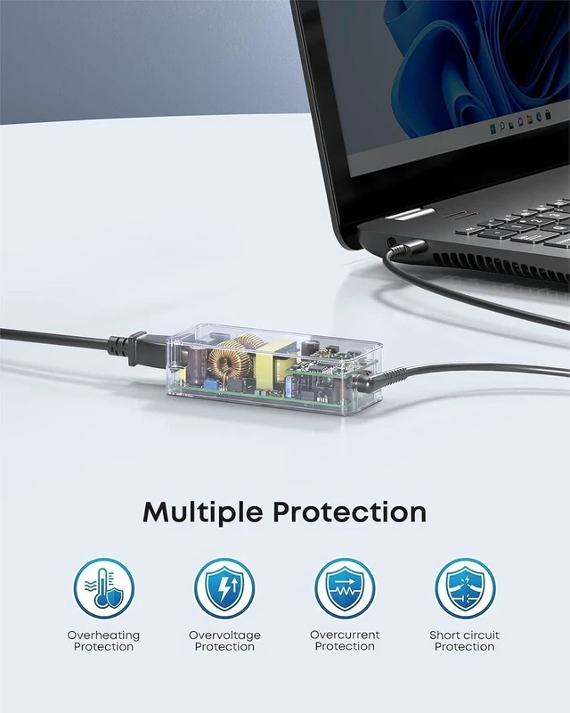Alt view image 5 of 6 - 65W 45W USB-C Charger Compatible with Nimo Lenovo Dell HP Laptop