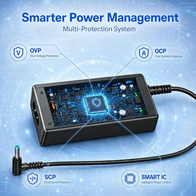 Alt view image 4 of 7 - 45W Laptop Charger for HP 14 Series Models, 14-dk, 14-dq, 14-dy and 14-df