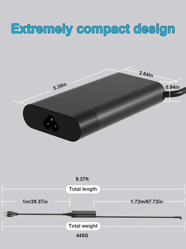 Alt view image 5 of 7 - 150W Smart Blue Tip Charger Compatible with a Wide Range HP Laptop