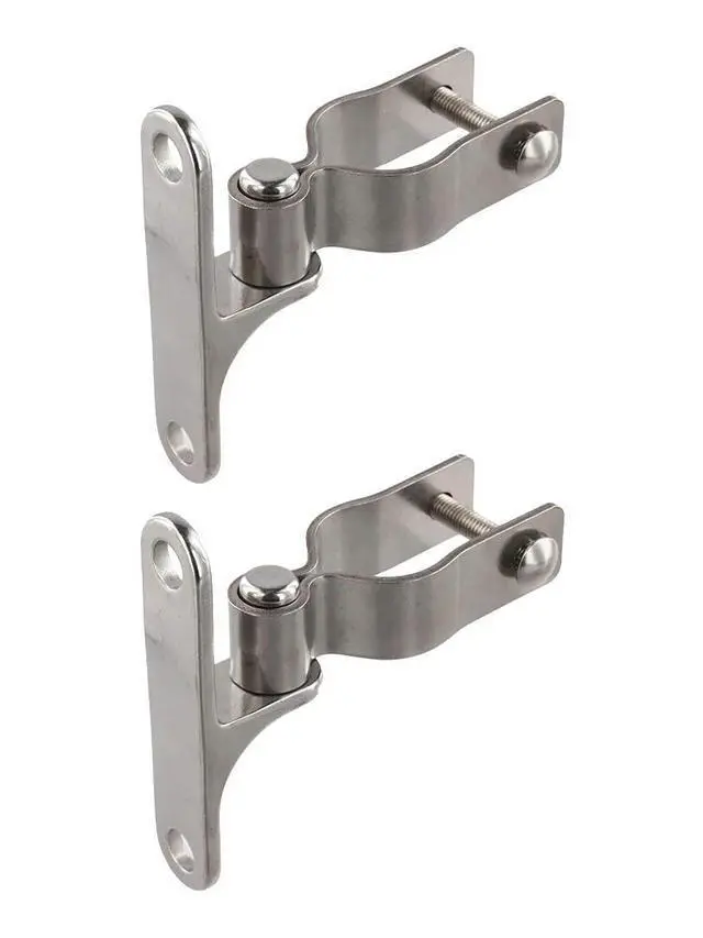 Alt view image 3 of 3 - 2 Pack 1-3/8 Inch 304 Stainless Steel Gate Hinge Heavy Duty Fence Hinges For 1-3/8" OD Pipesposts With A 5/8" Male Pin