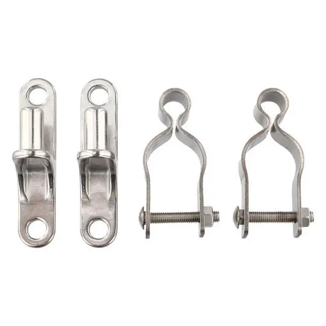 Alt view image 2 of 3 - 2 Pack 1-3/8 Inch 304 Stainless Steel Gate Hinge Heavy Duty Fence Hinges For 1-3/8" OD Pipesposts With A 5/8" Male Pin