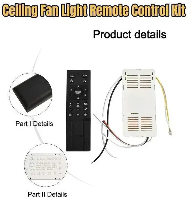 Main image of Ceiling Fan Accessories Ceiling Fan Remote Home Improvement 6 Speed Settings AC 110V-265V Monitoring Convenient Reset