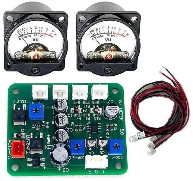 Alt view image 2 of 3 - 2pcs 35mm VU Meter Audio Level Indicator Backlight + Audio Level Driver Board For Electrical Equipment Tool Accessory In Stock