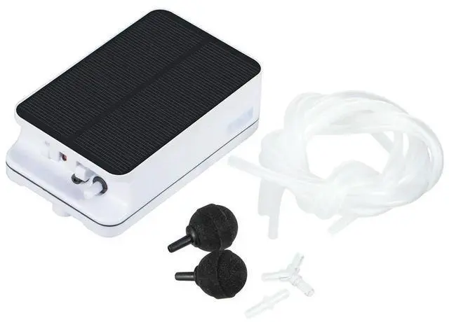 Alt view image 3 of 3 - Portable Solar Air Pump Oxygen Supply Aquarium Pond Pool Pump USB Charging For Pool Aquarium Fish Tank Accessory In Stock