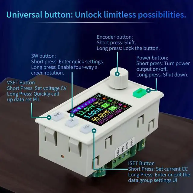 Alt view image 6 of 7 - SK150S Adjustable DC Regulated Power Supply+IR Kit Constant Voltage Constant Current 8A 150W Step-Down Module