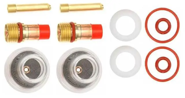 Alt view image 2 of 3 - 12PC Gas Lens Collet Glass Cup For TIG-17/18/26 Argon Welding Torch Fittings For Electrical Equipment Tool Accessory