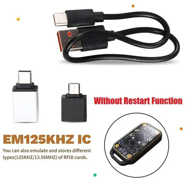 Alt view image 6 of 7 - Chameleon Ultra RFID Chip Reader+3XUID Keychain Card Emulator NFC Duplicator 125K 13.56Mhz ID IC Card Decode