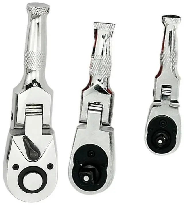 Alt view image 3 of 3 - 3PCS  For Flex-Head Ratchet Wrench 1/4 3/8 1/2 Drive Flexible 72-Tooth Quick-Release For Hand Tools Wrenches Accessory In Stock