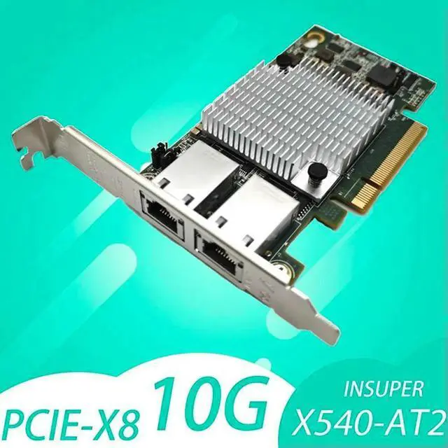 Alt view image 2 of 3 - For X540-T2 X540-AT2 10G PCI-E Dual For RJ45 Ports Ethernet Network Adapter  For Test Measurement Tool Accessory