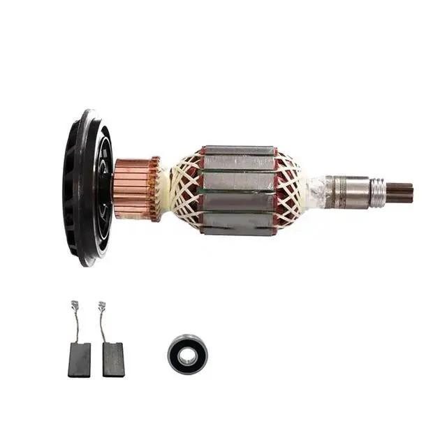 Alt view image 2 of 3 - Power Tool Replacement Armature Rotor Carbon Brush Bearing Set for GBH11E and For GSH10C Models to Enhance Tool Performance